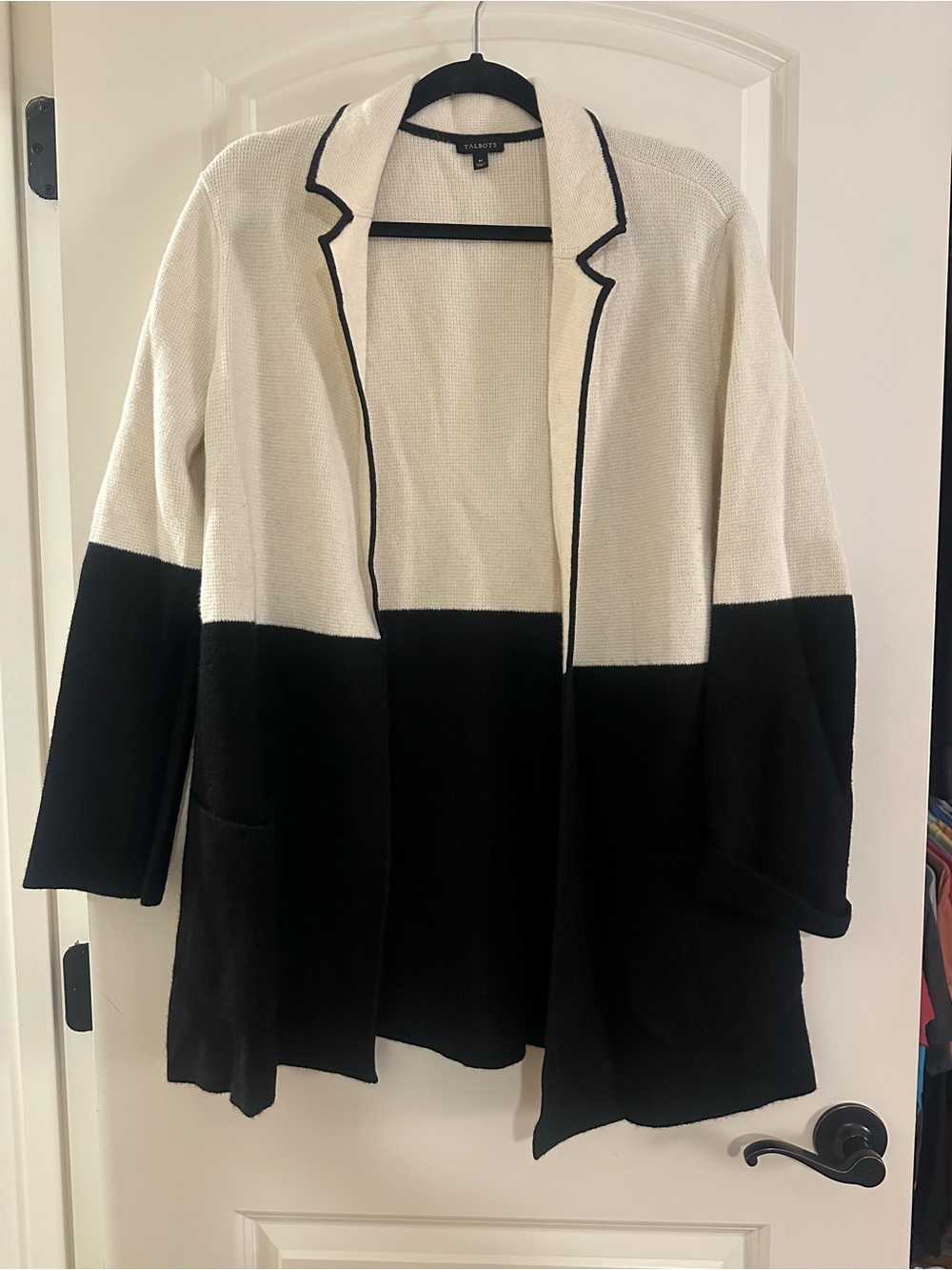 Talbots Colorblock Cardigan Sweater
